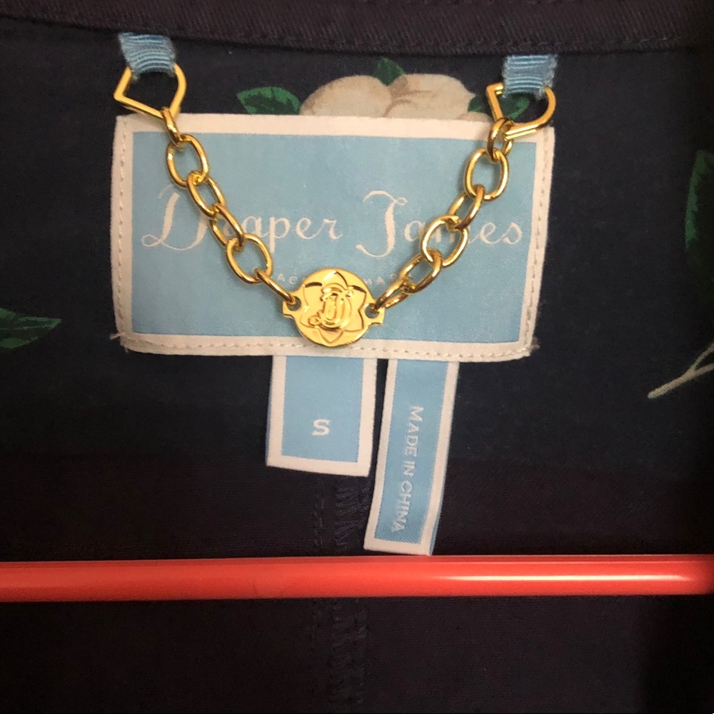 Draper James Navy Solid Pocket Utility Jacket Siz… - image 4